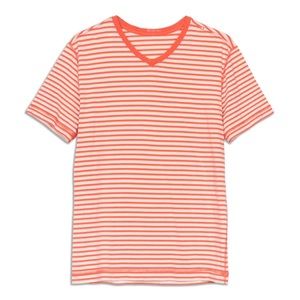 Lululemon NWT men T-Shirt orange straps XL